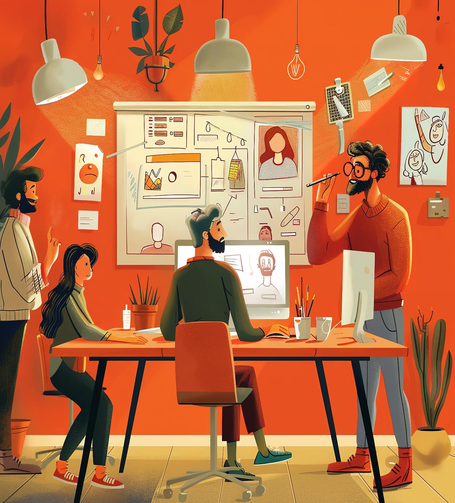 VMEDIA creative team brainstorming around ideas